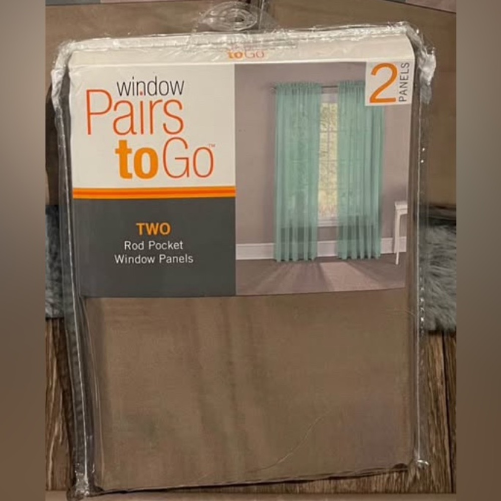 Window  Pairs to Go  TWO Rod Pocket  Window Panels